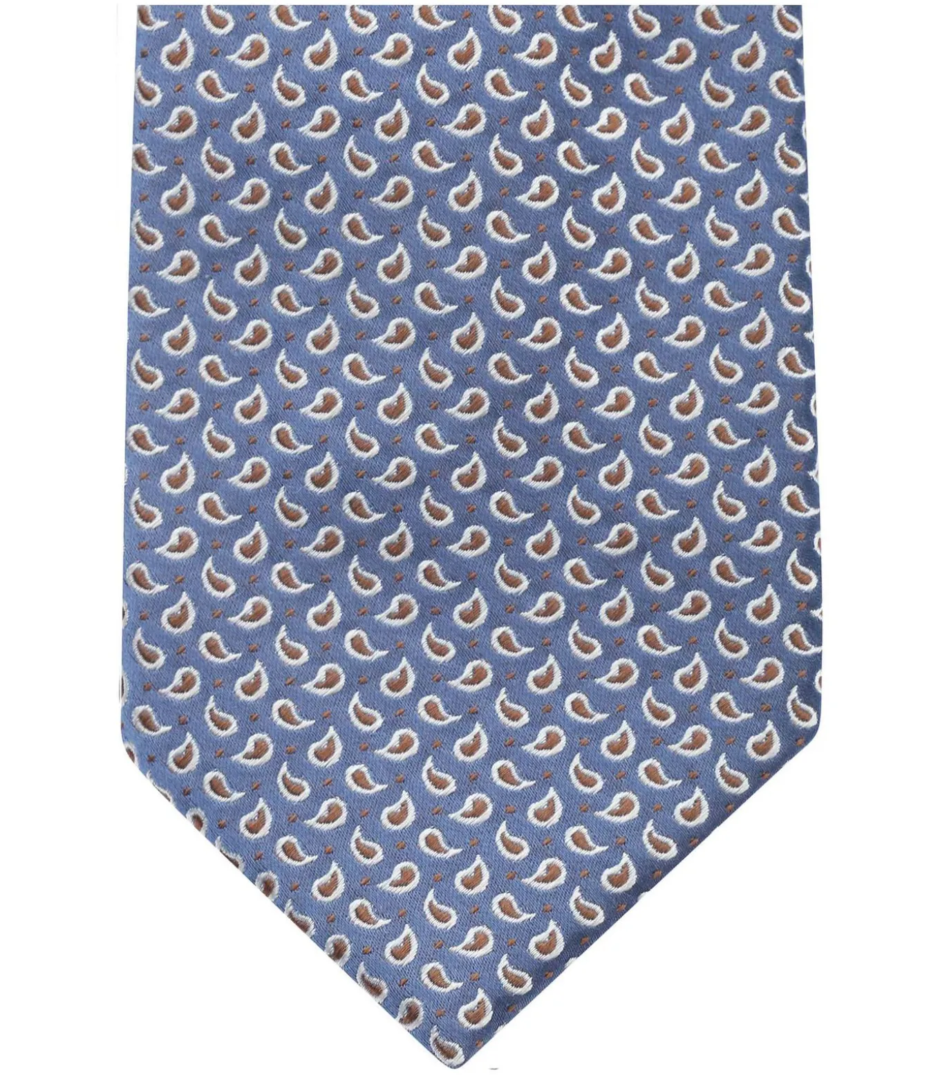 Stropdas Zijde Paisley Donkerblauw