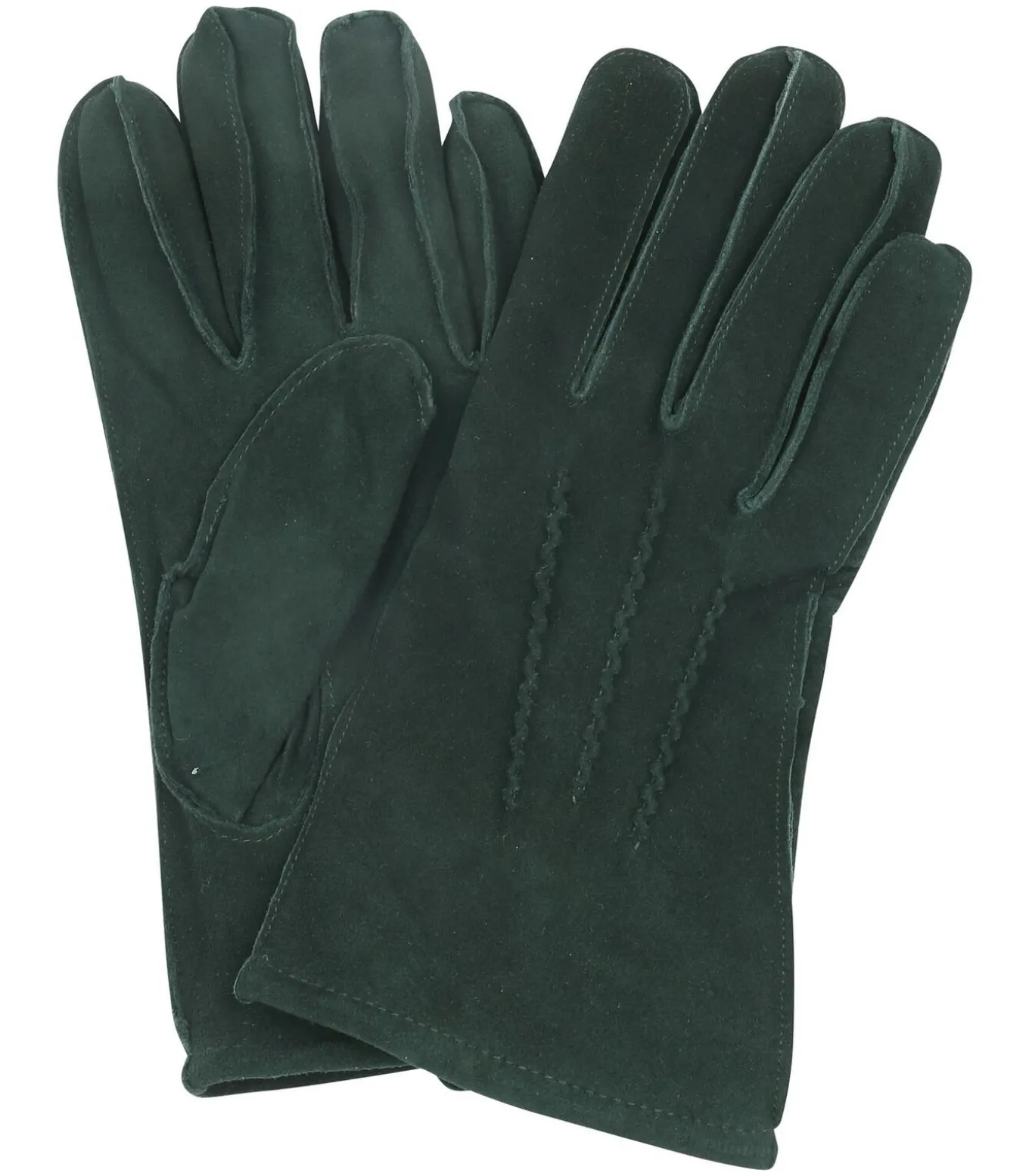 Suede Handschoen Donkergroen