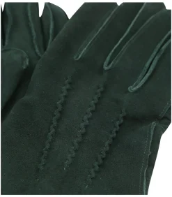 Suede Handschoen Donkergroen