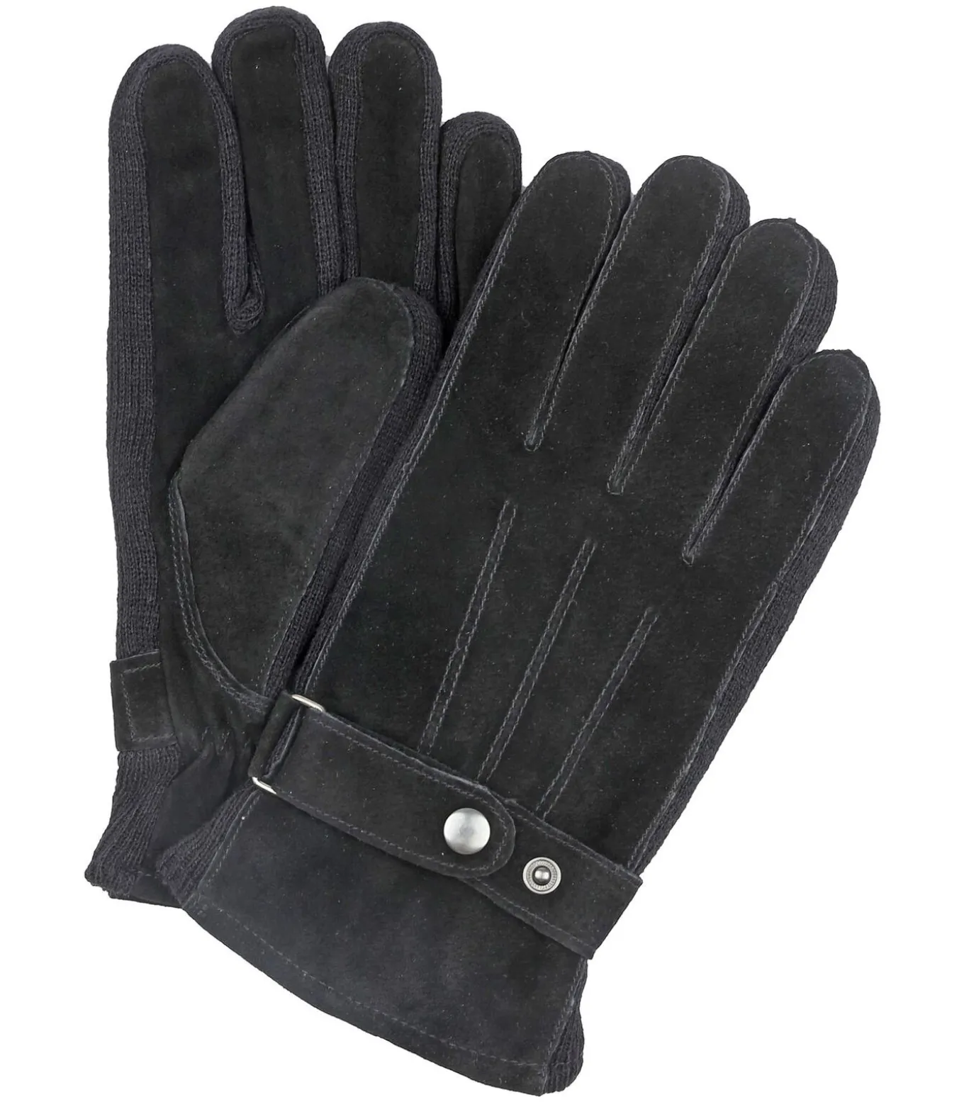 Suede Handschoen Zwart