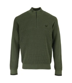 Sweat Waffle Stitch Half ZipJumper