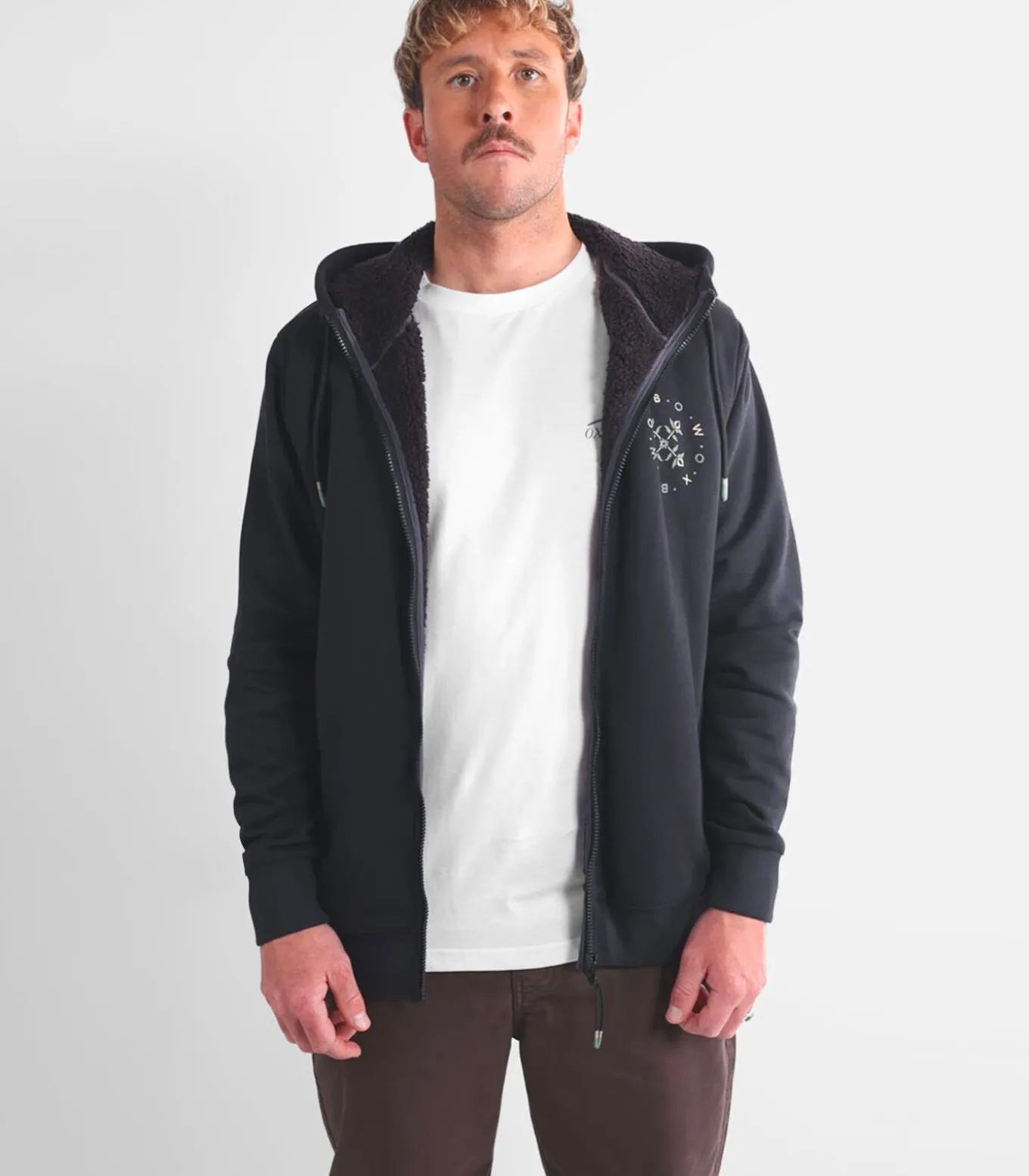 Sweater met sherpa-voering en capuchon CIRCLE