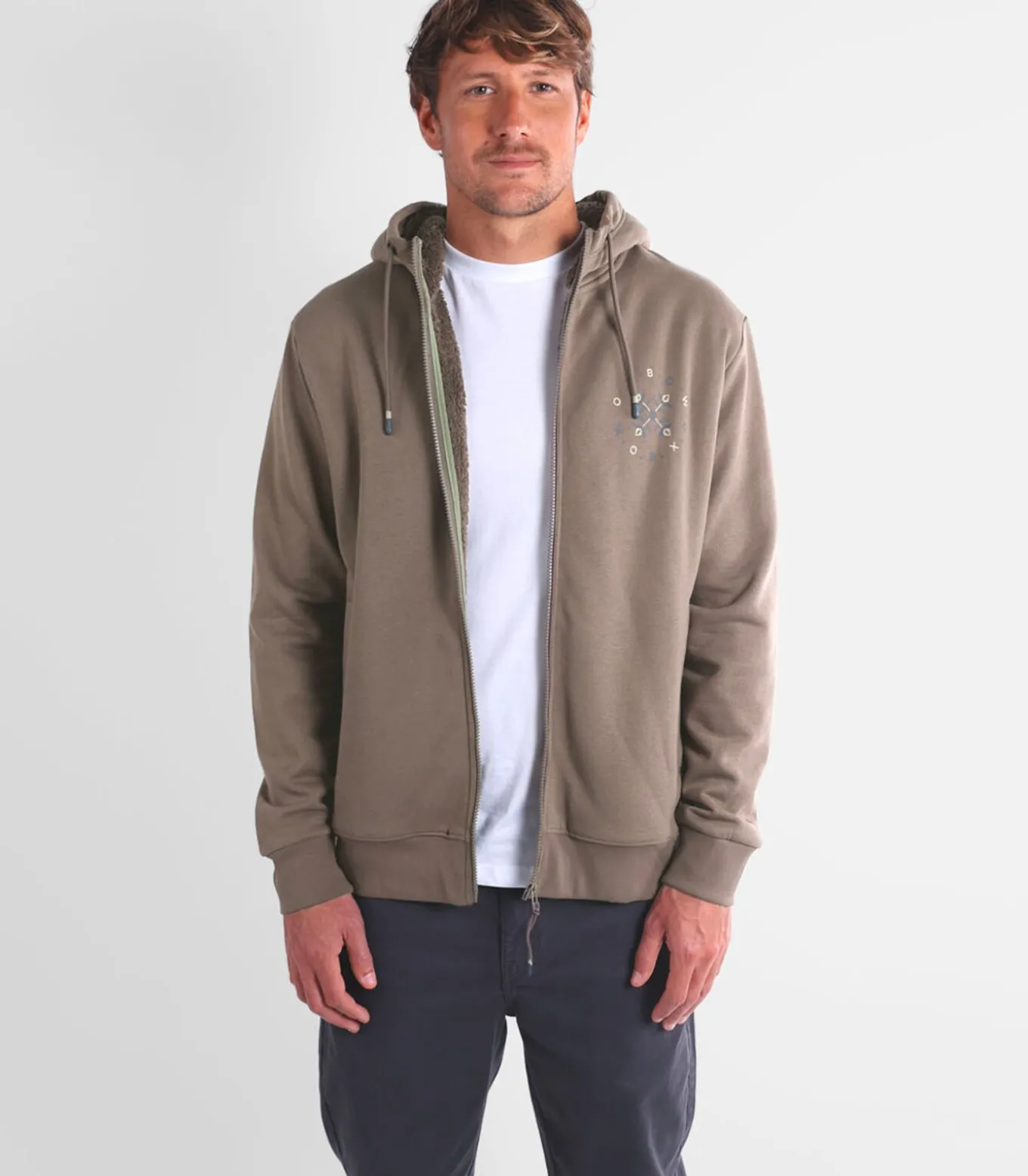 Sweater met sherpa-voering en capuchon CIRCLE