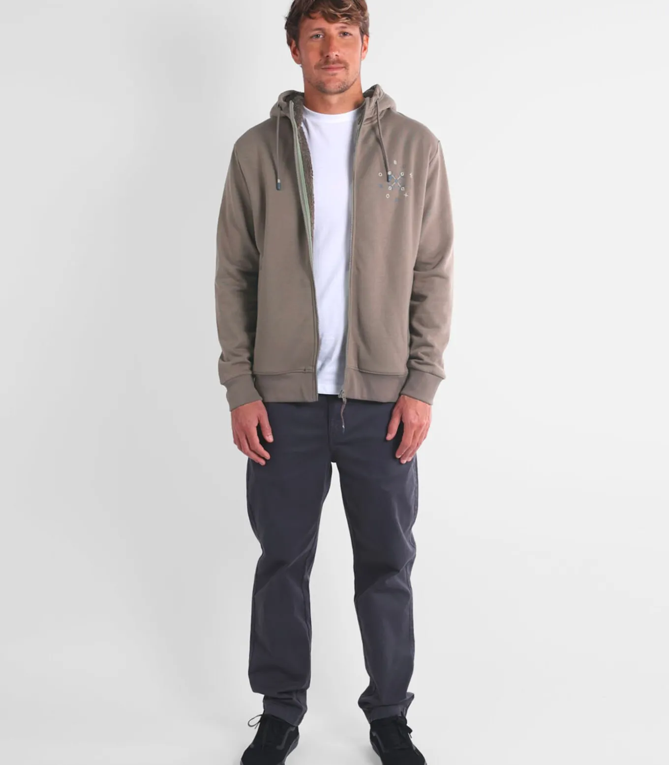 Sweater met sherpa-voering en capuchon CIRCLE