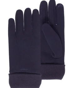 Tactiele herenhandschoenen Navy zachte stof