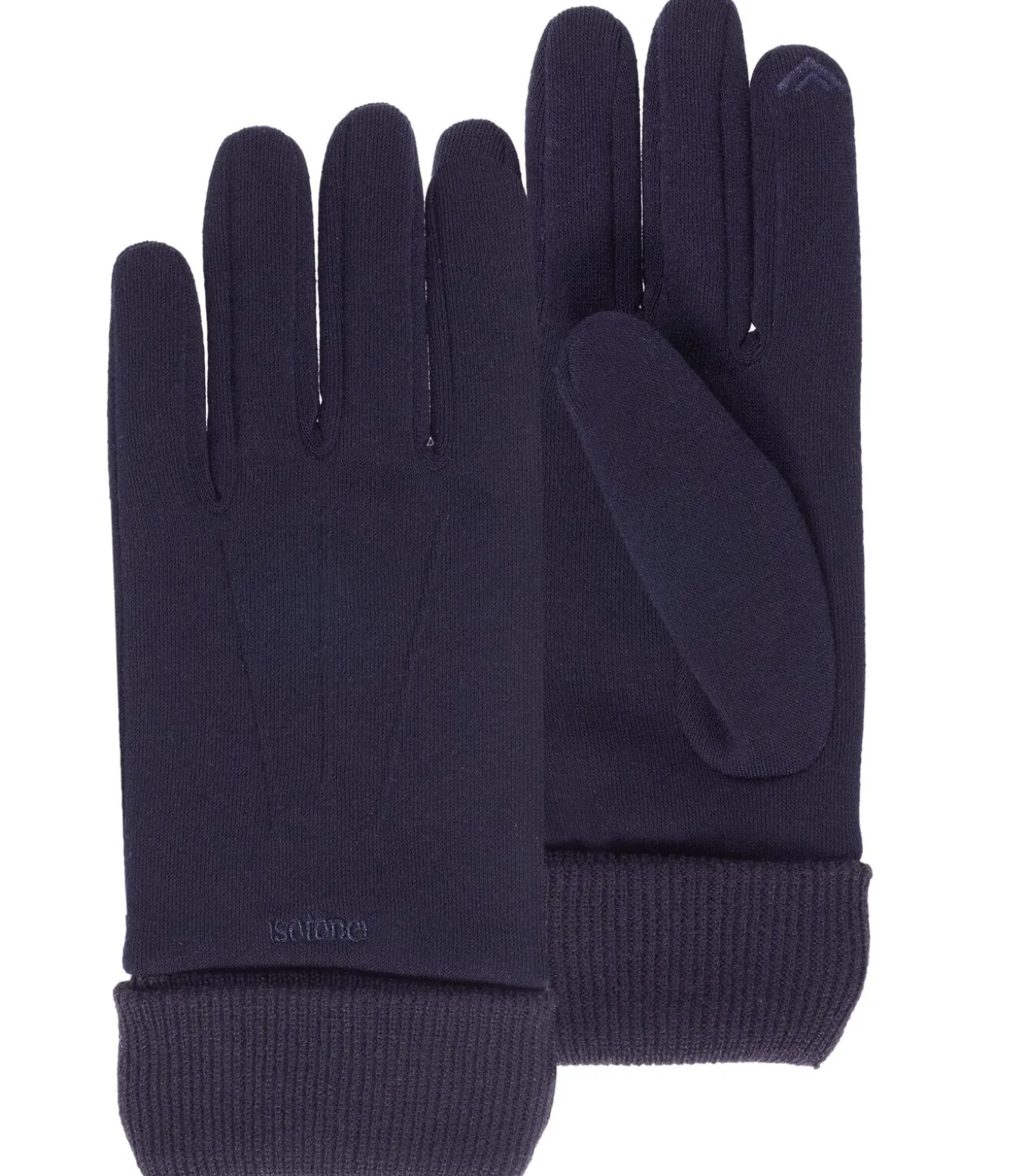 Tactiele herenhandschoenen Navy zachte stof
