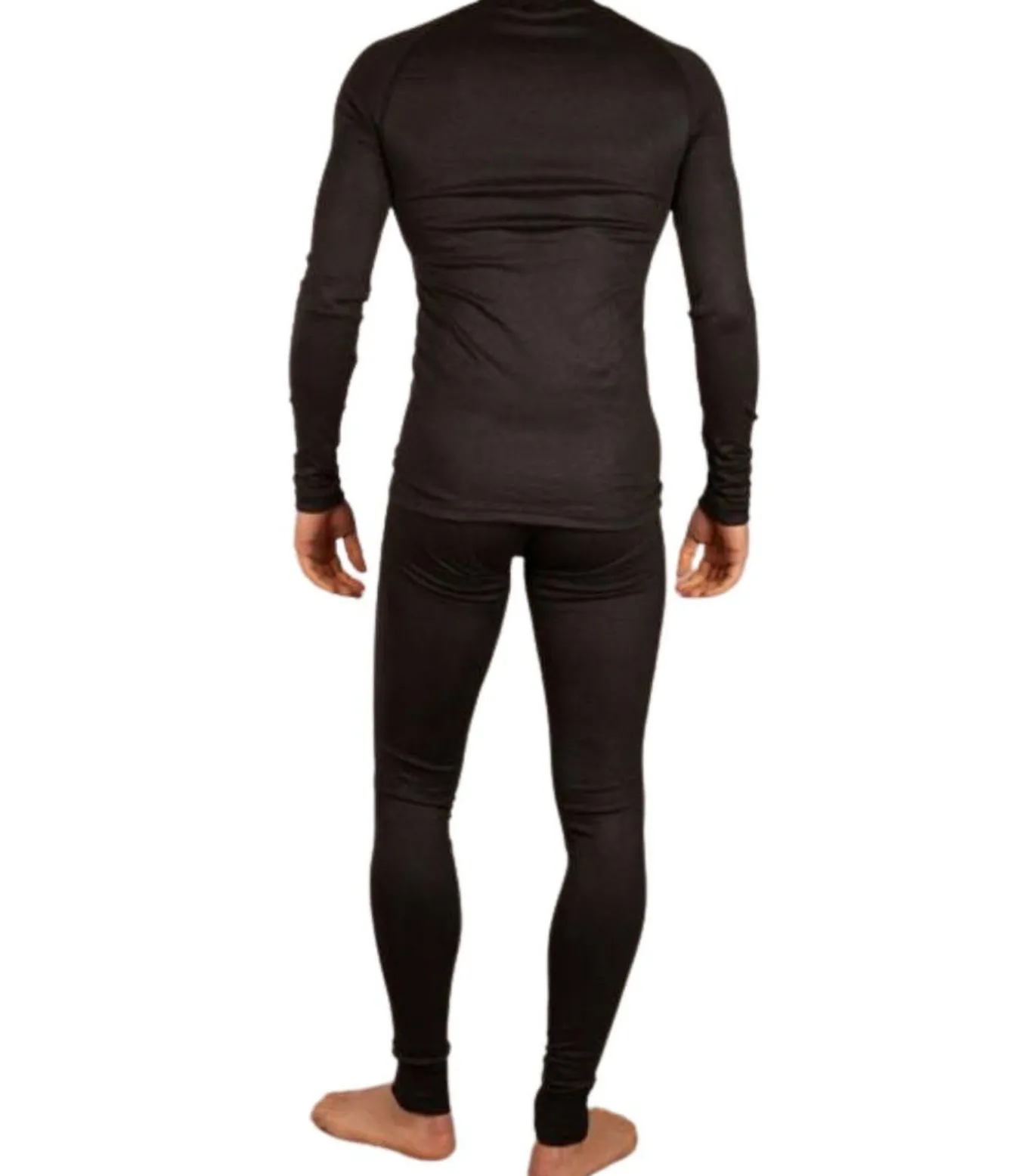 Thermobroek heren - Warme winter Thermolegging - Zwart - Wit