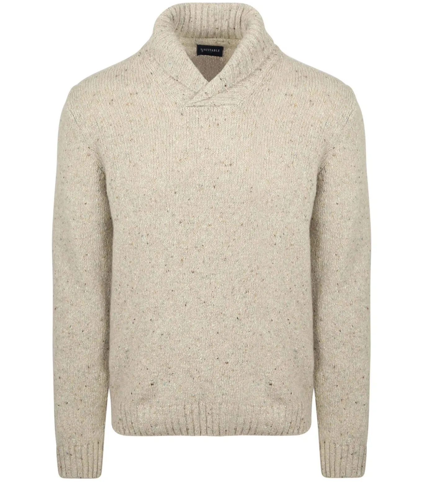 Trui Shawl Tweed Eco Wool Ecru
