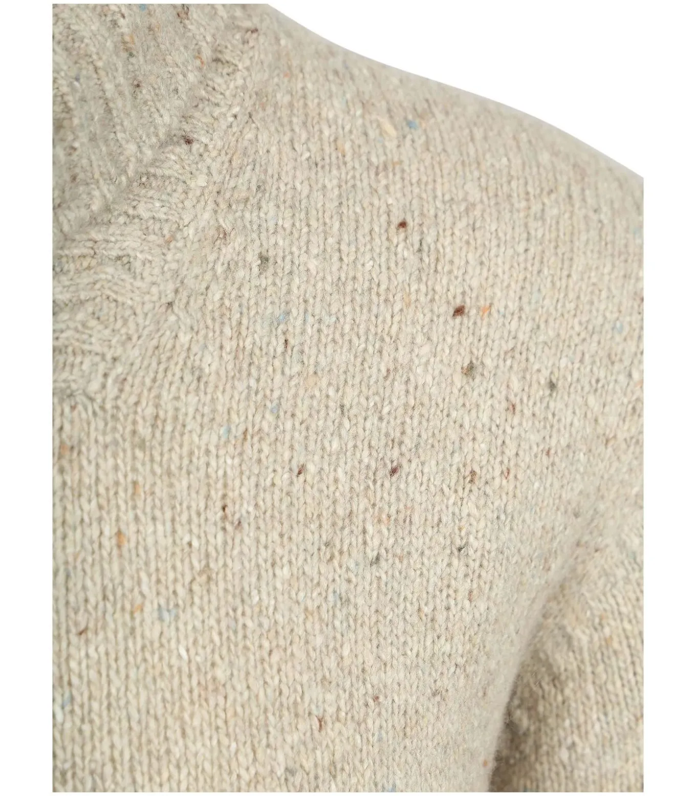 Trui Shawl Tweed Eco Wool Ecru