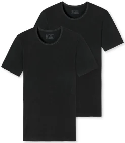 t-shirt ronde hals 2 pack 95/5 organic cotton shirts black
