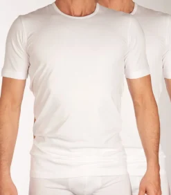 t-shirt ronde hals 2 pack 95/5 organic cotton shirts white