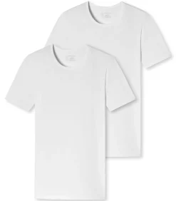 t-shirt ronde hals 2 pack 95/5 organic cotton shirts white