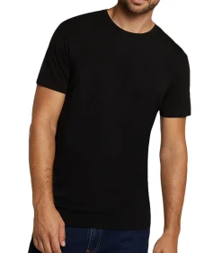 t-shirt ronde hals 2 pack knitted r-neck t-shirt black