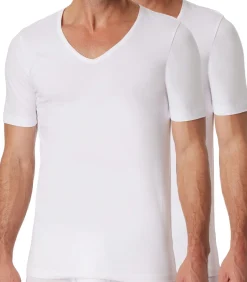 t-shirt v-hals 2 pack 95/5 organic cotton shirts white
