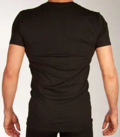 t-shirt v-hals 2 pack knitted v-neck t-shirt black
