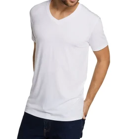 t-shirt v-hals 2 pack knitted v-neck t-shirt optical white