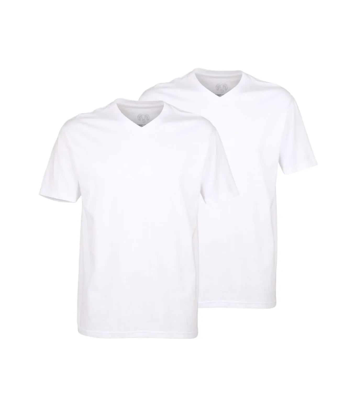 t-shirt v-hals 2 pack konvex white