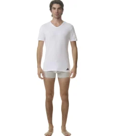 T-shirt V-Neck Shirt Active Flex Cotton 4P Verpakking van 4