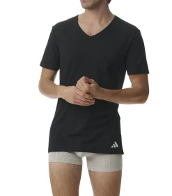 T-shirt V-Neck Shirt Active Flex Cotton 4P Verpakking van 4