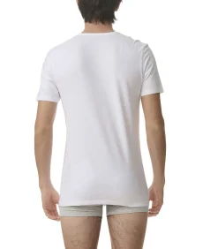 T-shirt V-Neck Shirt Active Flex Cotton 4P Verpakking van 4