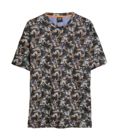 Veelkleurig bloemen-T-shirt voor heren