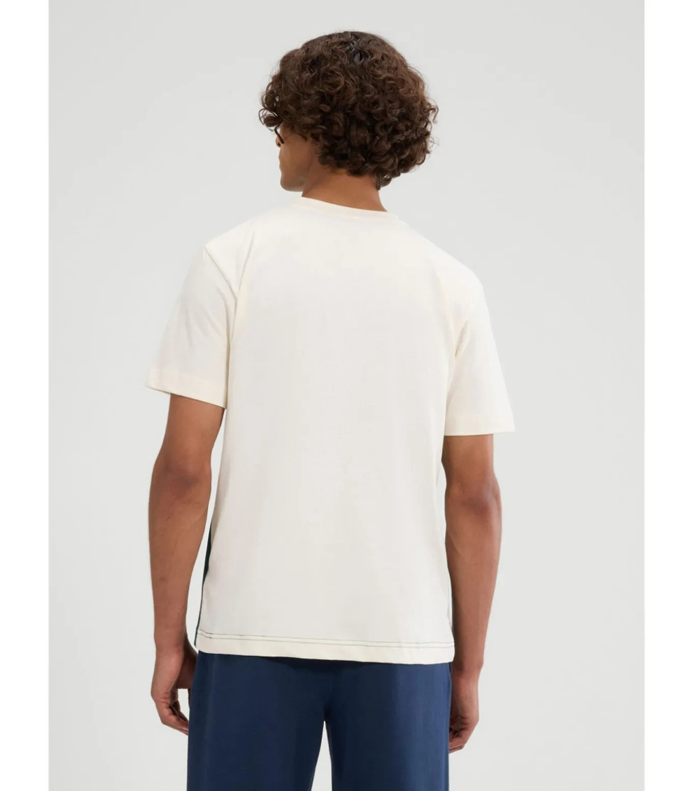 Venire tee - off white dark green