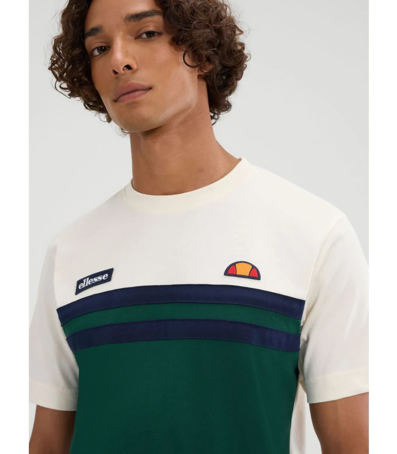 Venire tee - off white dark green
