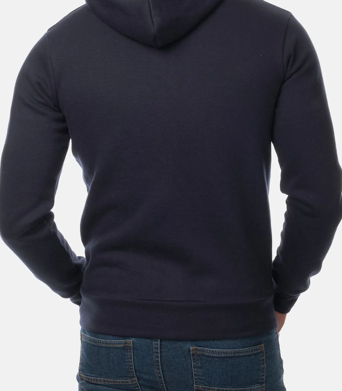 Vest met capuchon, hoge kraag en ritssluiting
