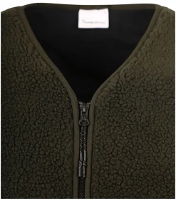 Vest Teddy Fleece Donkergroen