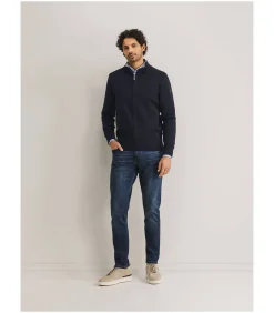 Vest Wol Blend Navy