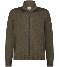 Vest Zip Structuur Bruin