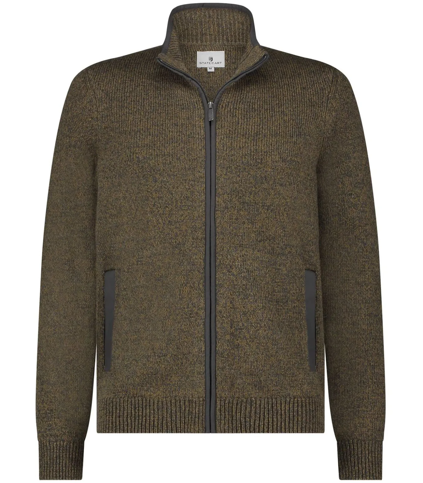 Vest Zip Structuur Bruin
