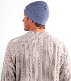 Wafel muts met geribde boord RIBBED