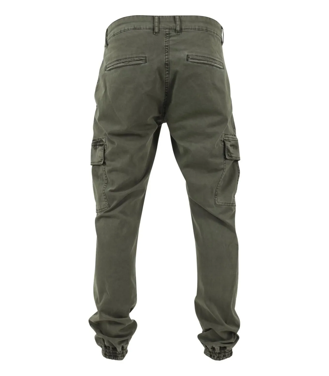 WASHED - Broek - Olijfgroen