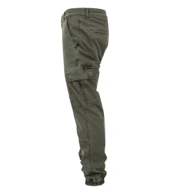 WASHED - Broek - Olijfgroen