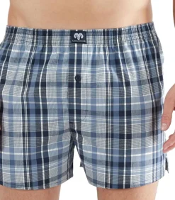 wijde boxershort 2 pack canadian woven boxer shorts blue