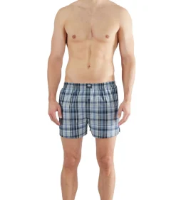 wijde boxershort 2 pack canadian woven boxer shorts blue