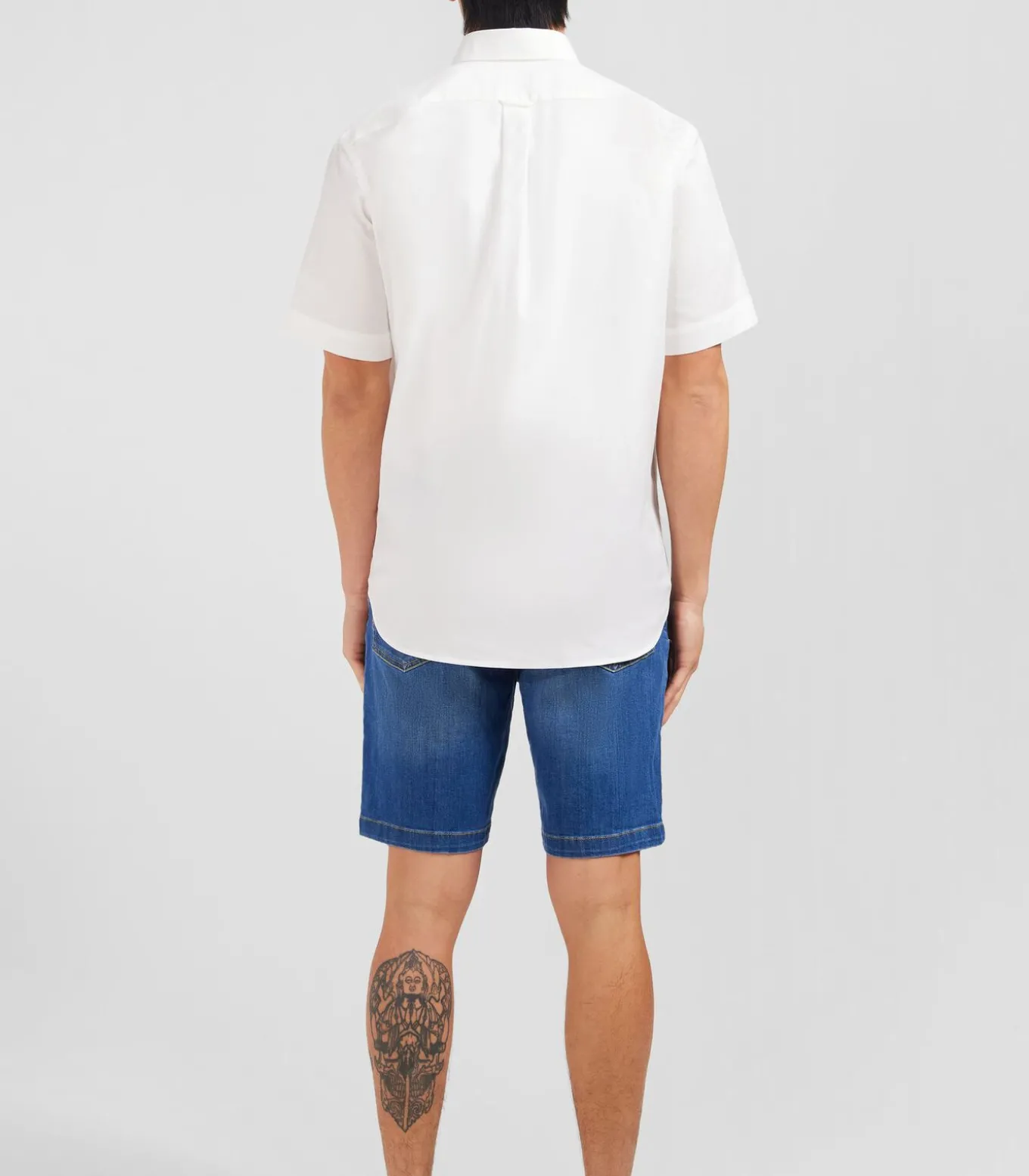 Wit katoenen shirt van korte mouwen