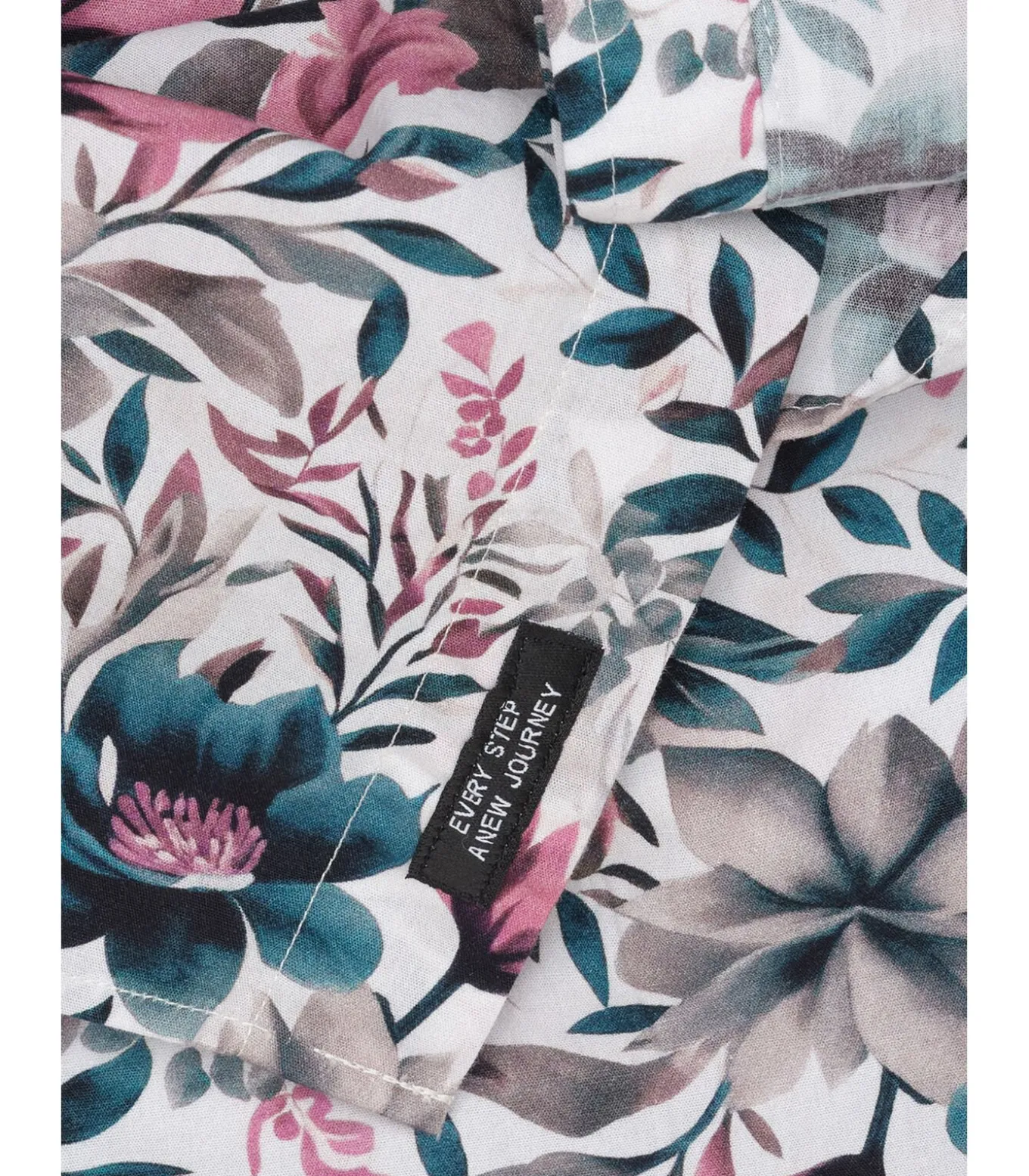 Wit overhemd met bloemenprint voor heren