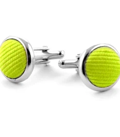 Zijde Manchetknoop Lime Groen F04