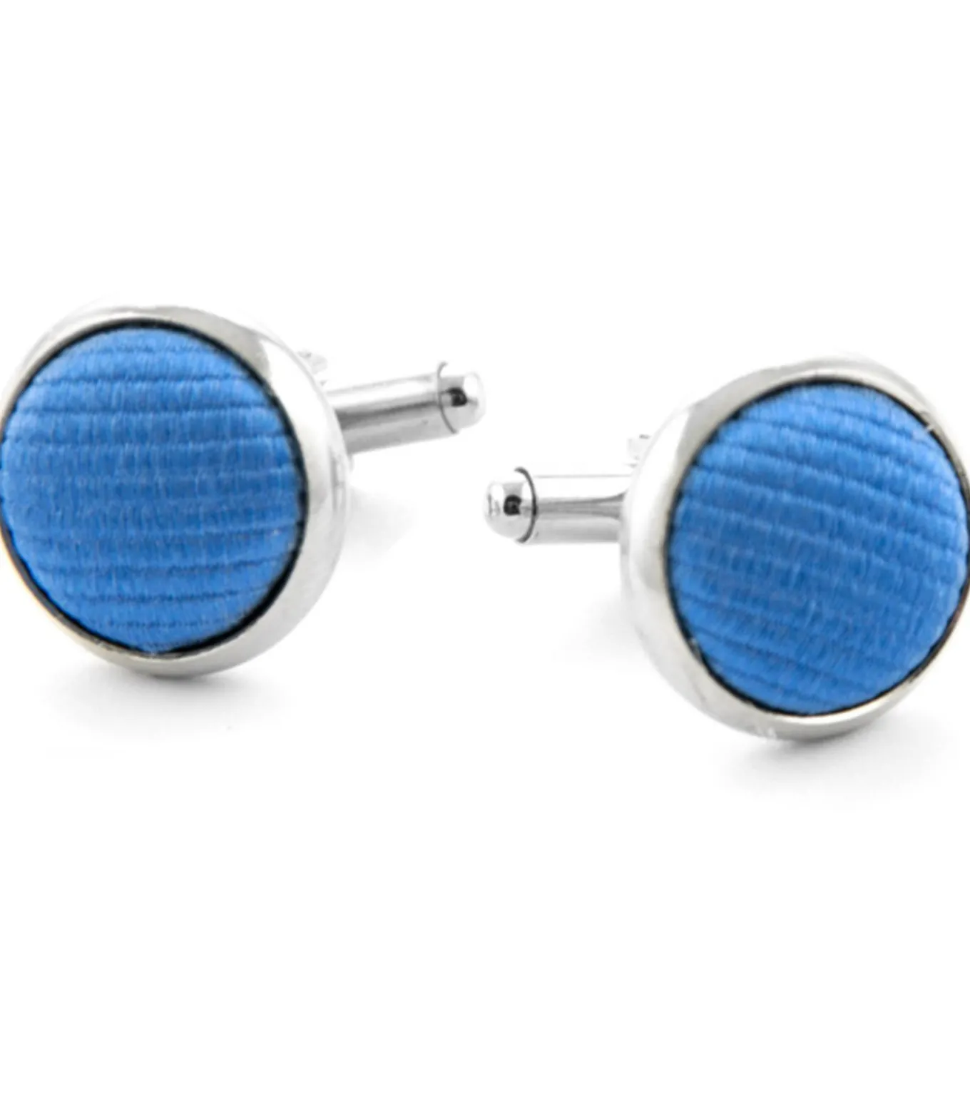 Zijde Manchetknoop Midden Blauw F05