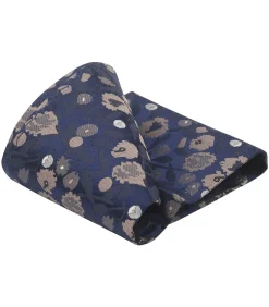 Zijde Pochet Bloem Navy