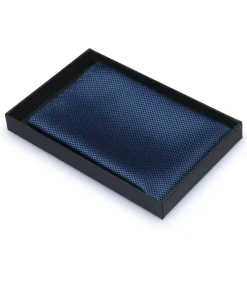 Zijde Pochet Denim Blauw