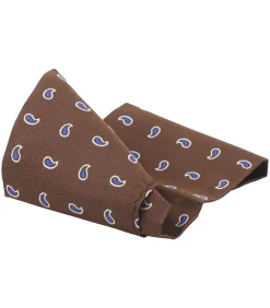 Zijde Pochet Paisley Bruin