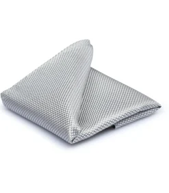 Zijde Pochet Zilver