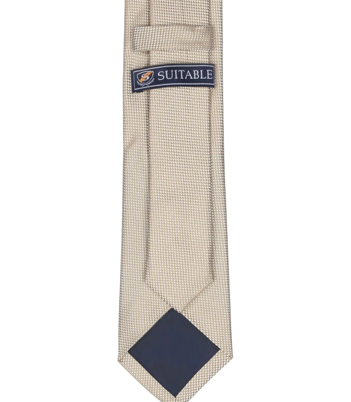 Zijde Stropdas Beige