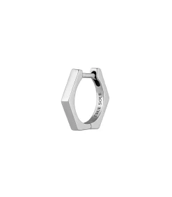 ZILVEREN PIERCING HEREN CREOOL PENTAGON