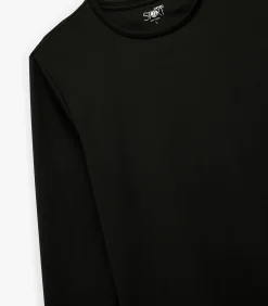 Zwart Herenshirt Lange Mouwen Regular Fit