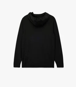 Zwarte Sport Hoodie Lange Mouwen