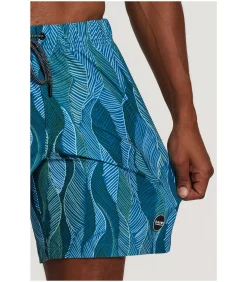 Zwembroek Bladeren Blauw